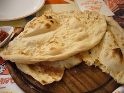 Ancient bread (Jerusalem ha-Shipudia restaurant Iraqi pita)